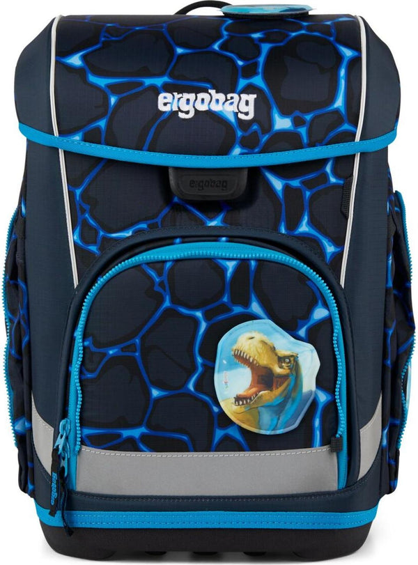 Ergobag Cubo Light Schulranzen-Set „Bärassic Garden" – Blau