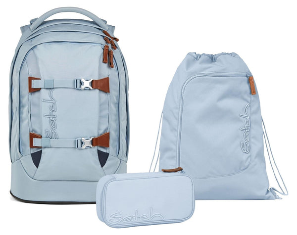 Satch Pack Schulrucksack-Set „Nordic Ice Blue" 3-teilig