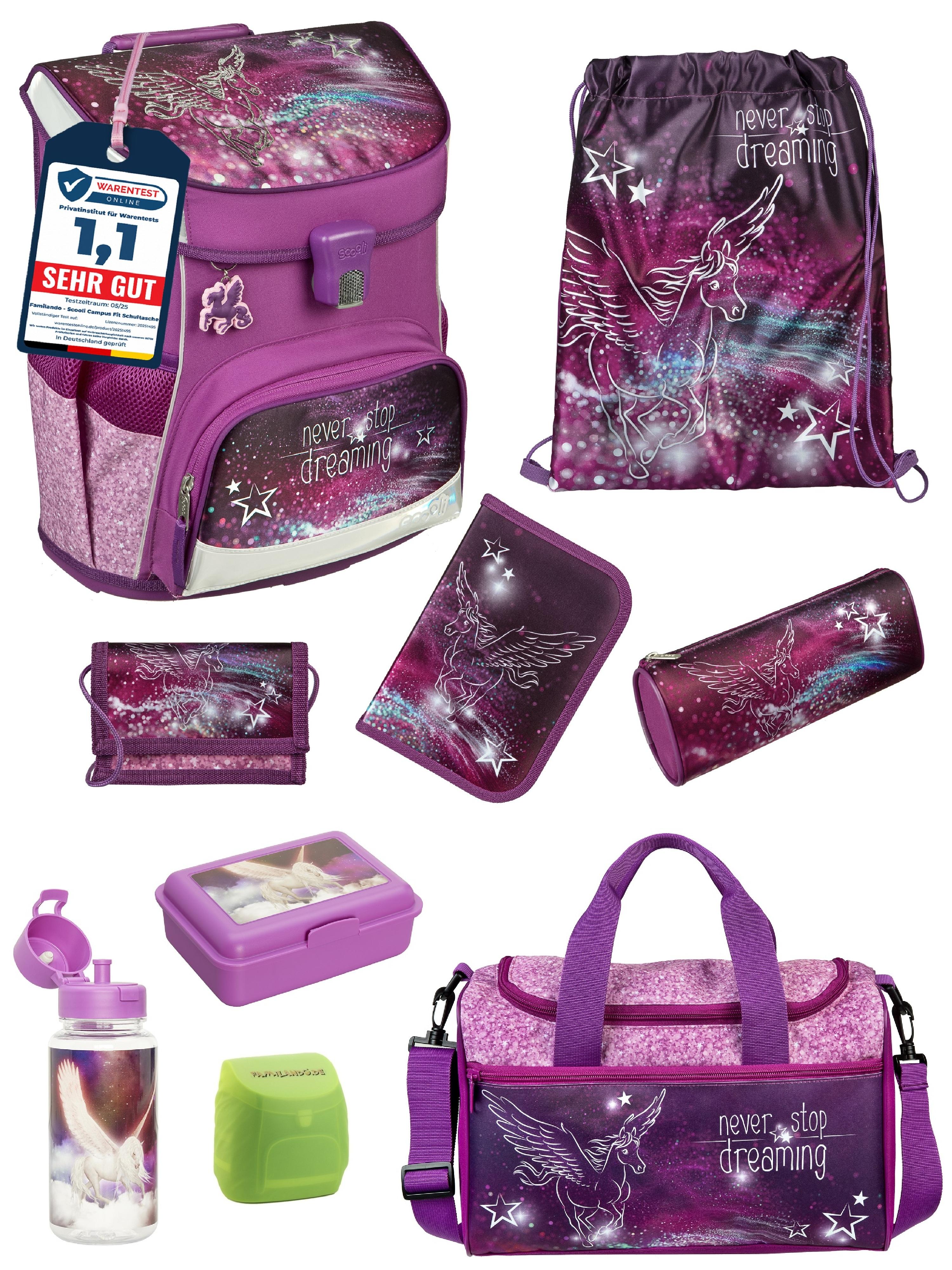 Scooli Schulranzen-Set Pegasus 9-teilig – Lila