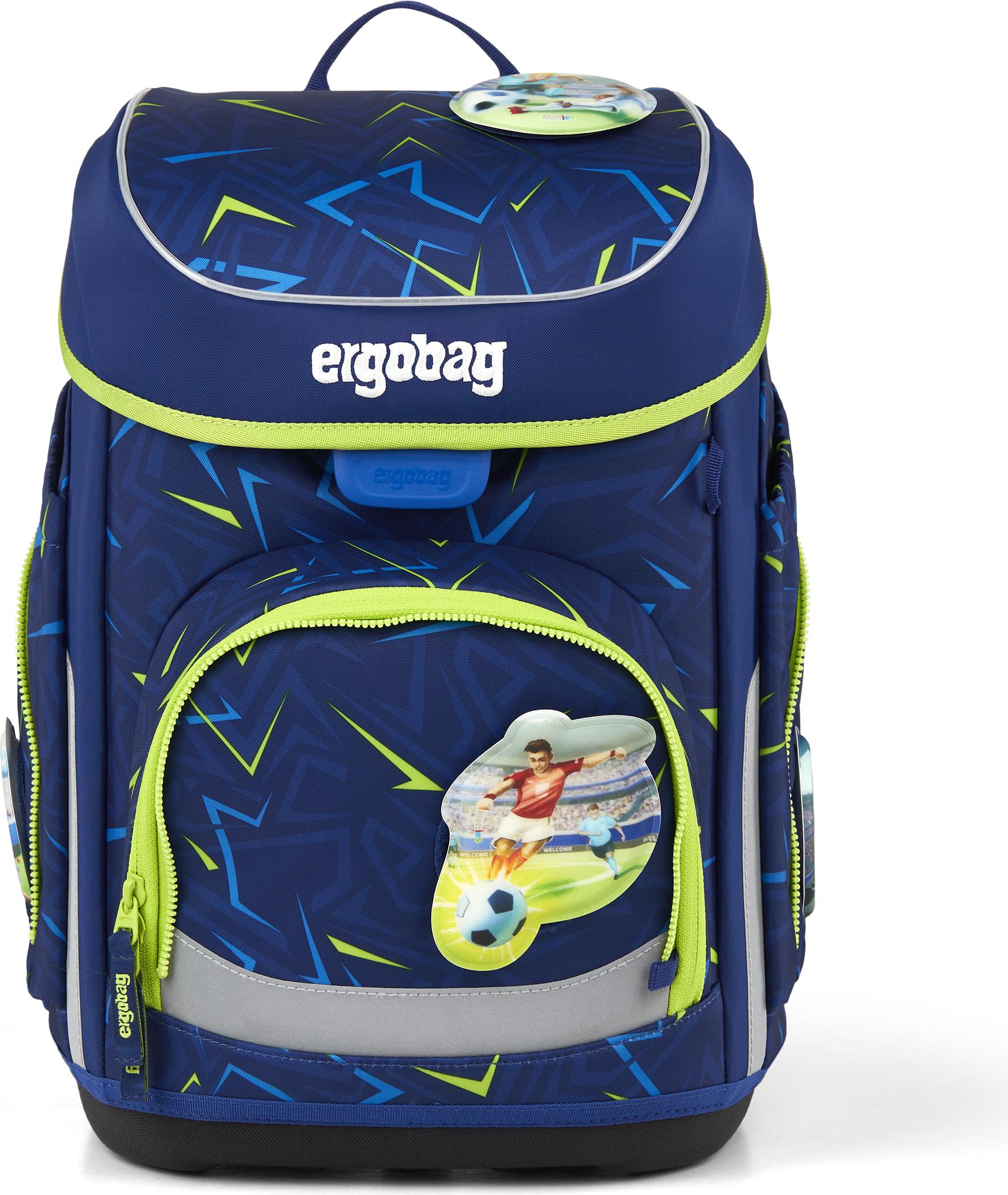 Ergobag Cubo Schulranzen-Set „Spitzenreitbär" 5-teilig – Blau