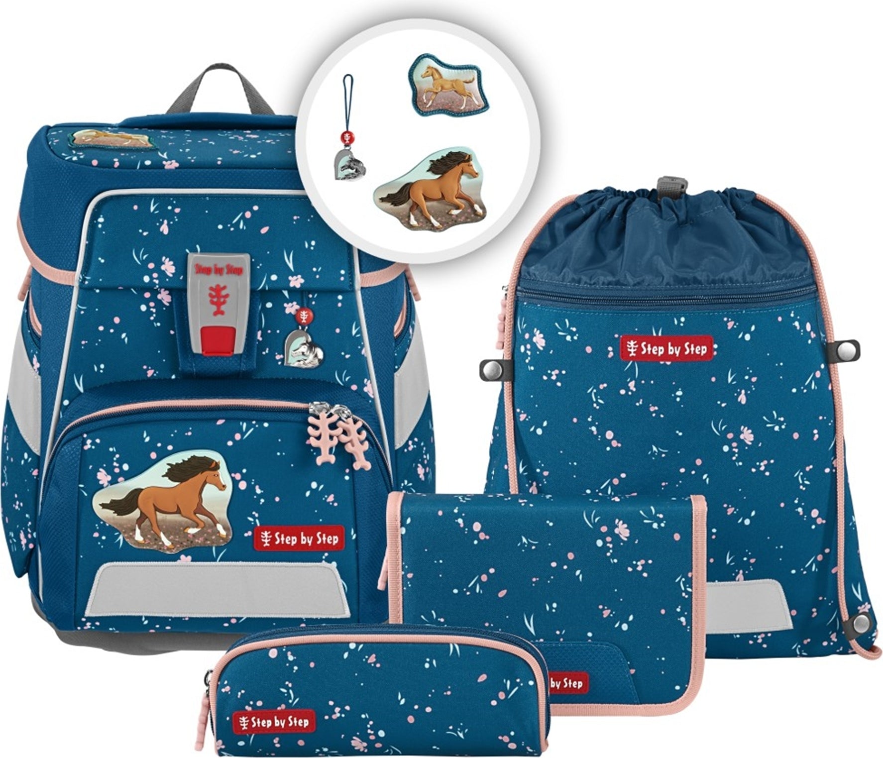 Step by Step Schulranzen-Set Space 5-teilig – Blau