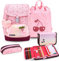 Belmil Comfy Plus Schulranzen-Set „Cherry Blossom" 4-teilig – Rosa