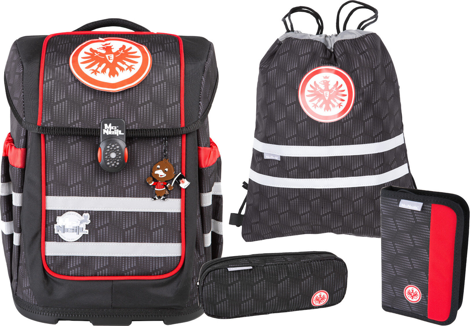 McNeill Ergo Compacto Schulranzen-Set „Eintracht Frankfurt" – Schwarz