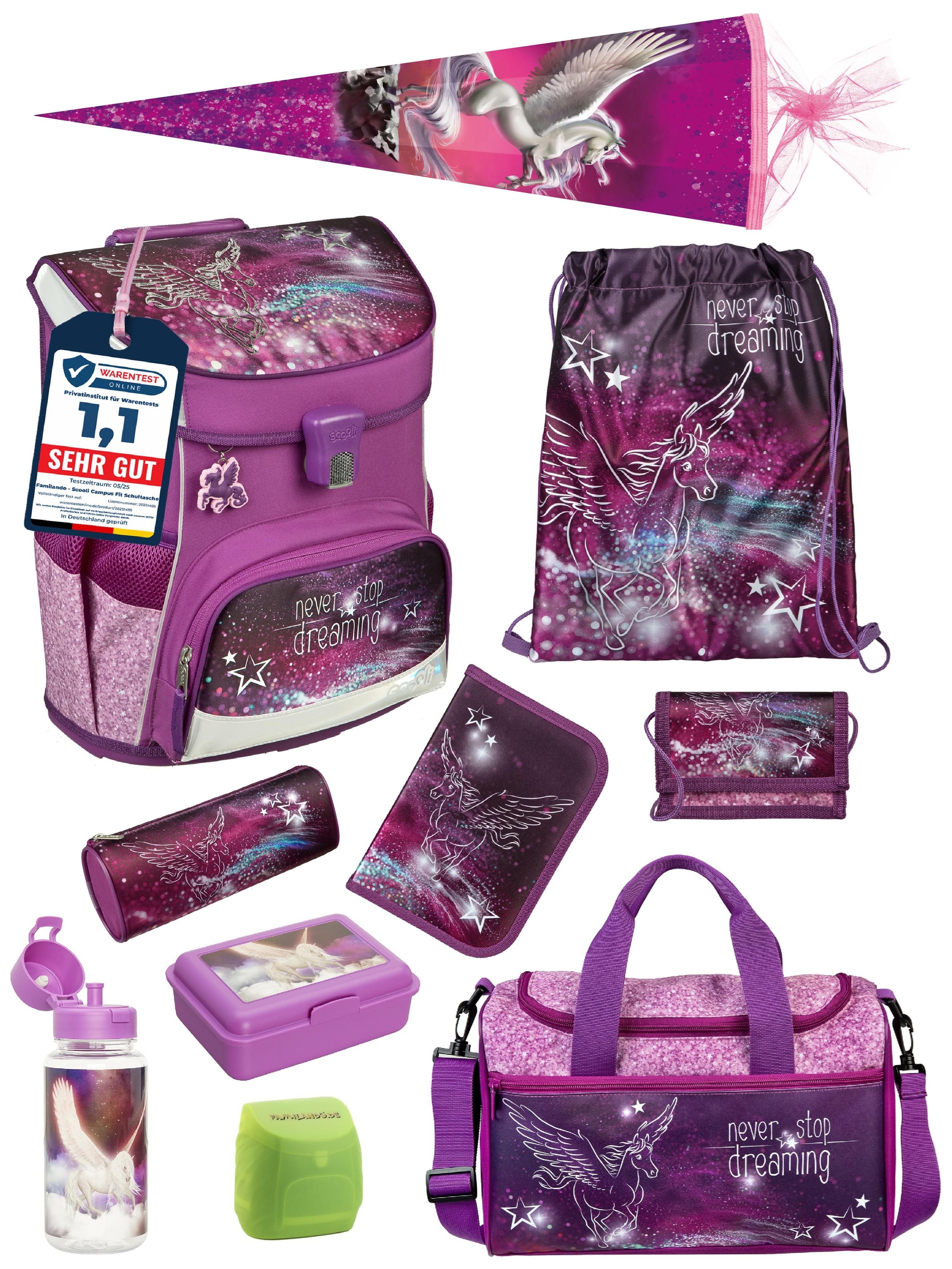 Scooli Schulranzen-Set Pegasus 10-teilig – Lila