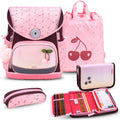 Belmil Compact Plus Schulranzen-Set „Cherry Blossom" 4-teilig – Rosa