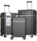 4FLY Hartschalen-Kofferset 3-teilig (M/L/XL) – Weiß, mit TSA-Schloss