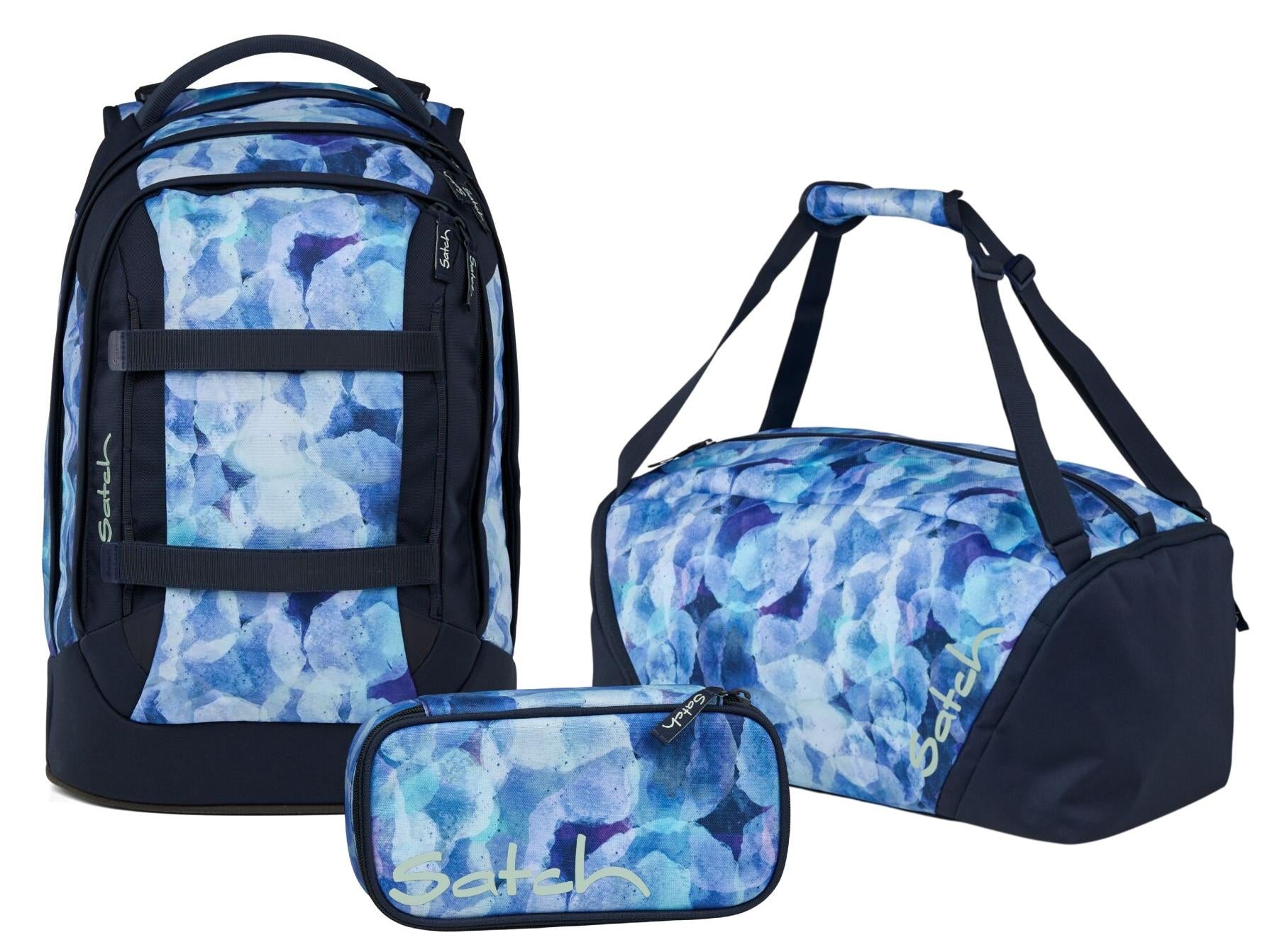 Satch Pack Schulrucksack-Set „Blurry Sky" 3-teilig