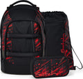 Satch Pack Schulrucksack-Set „Night Rider" – Schwarz